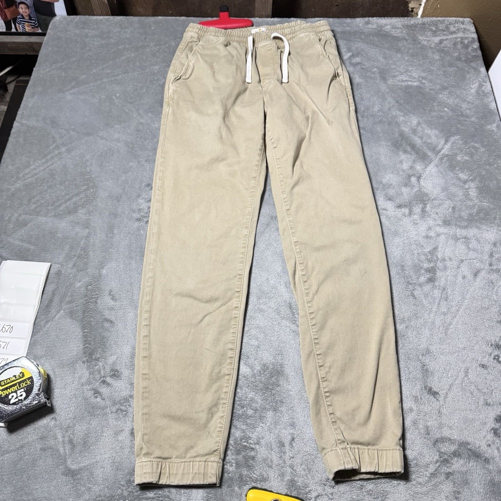 Marine Layer Jogger Pants Mens M Beige Saturday Joggers Slim Fit Twill Stretch
